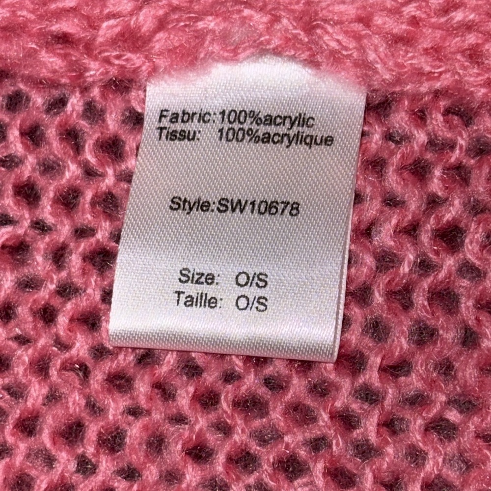 Elan Rock & Love Open Knit Long Cardigan One Size Color: Rose NWOT - Picture 8 of 11